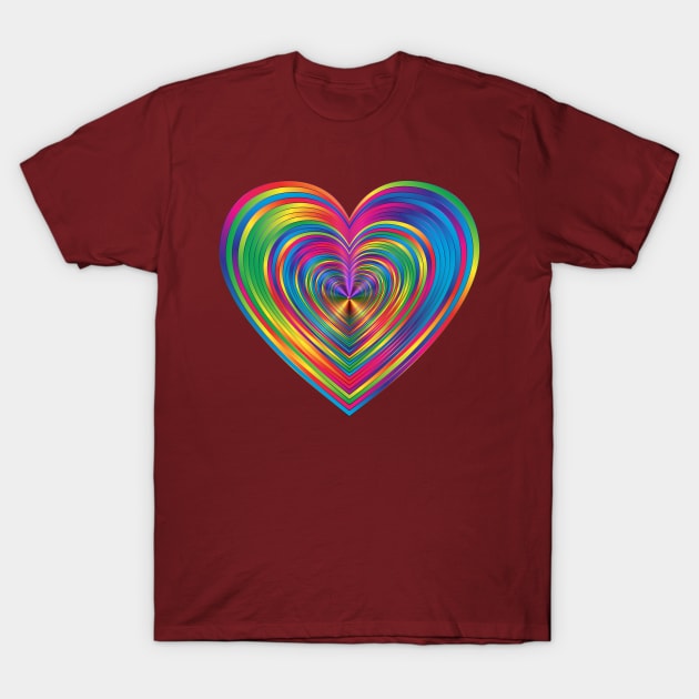 Colorful Prismatic Chromatic Rainbow Psychedelic T-Shirt by SWEIRKI